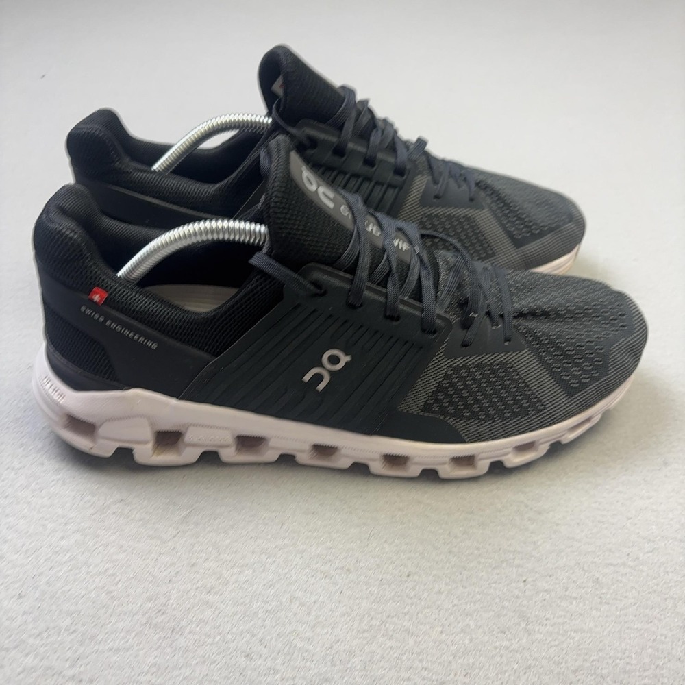 On Cloudswift Shoes Mens Size 11.5 Black Mesh Helion CloudTec Running Sneakers